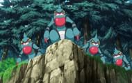 Toxicroak as seen in the anime (Image via TPC)